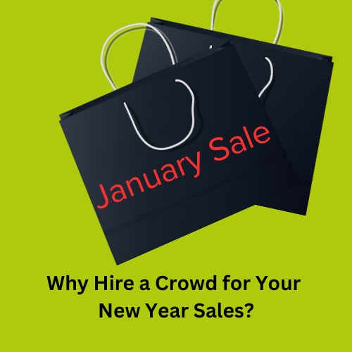 New Year Sales Hired Crowd